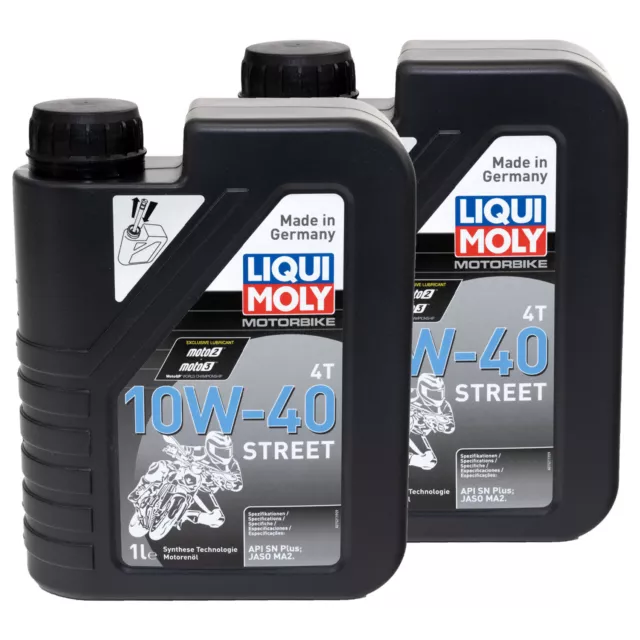 LIQUI MOLY Motoröl High Perfomance 2x 1 Liter 10W-40 für Yamaha XV XVS XVZ YBR 2