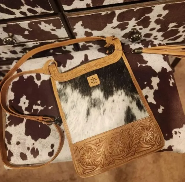STS Ranchwear Western Cow hair On Hide Crossbody Purse Womens Conceal Carry