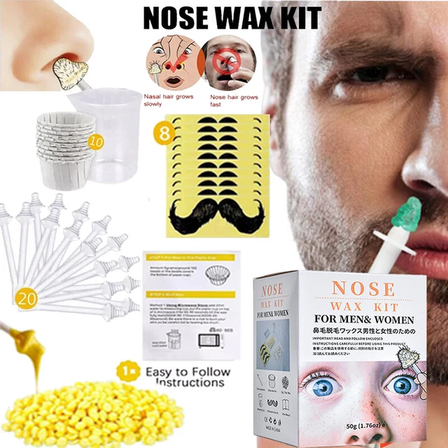 NOSE EAR HAIR Removal Wax Kit Sticks Easy For Mens Nasal Waxing Strip