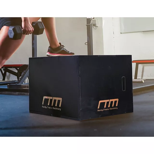 Wooden Black Plyometric Box 3 In 1 Plyo Box Jumps For Crossfit Gym And Fitness