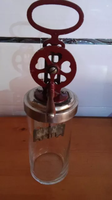 Antigua Batidora Mantequera Vintage Elma Hierro Fundido Y Madera Buen Estado