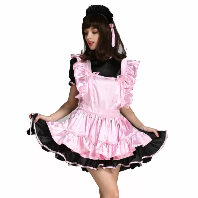 Sissy Forced Maid Satin Pink Lockable Dress Costume Tailor Made{11 79 50 Picclick