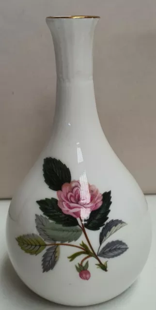 Wedgwood Hathaway Rose Fine Bone China Bulb Shape Vase c1959-87 Made in England