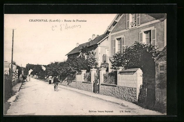 CPA Chaponval, Route de Pontoise