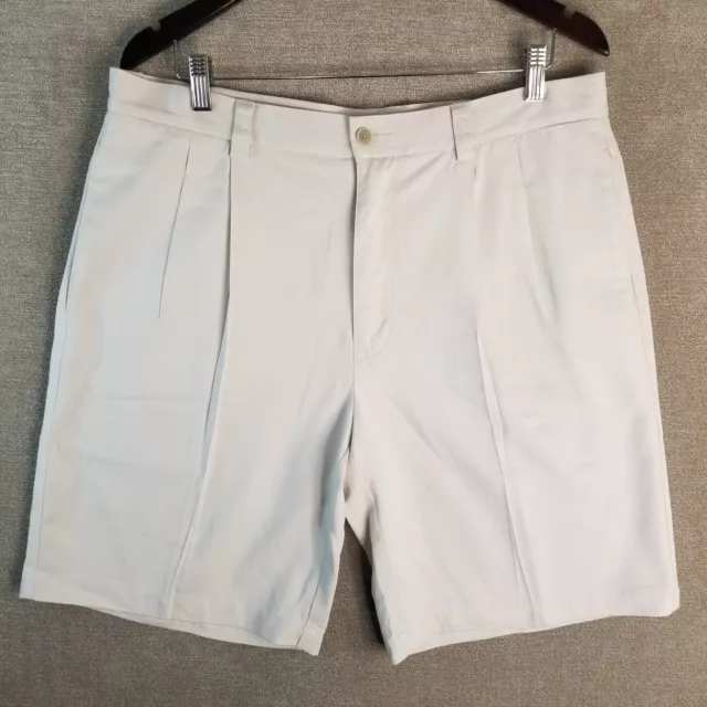 TOMMY BAHAMA MENS 35 Shorts Relax Silk Pleated Outdoors Off White Beach ...