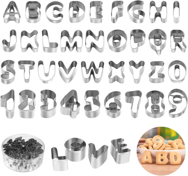 Emporte-Pièce En Forme De Lettres De L'Alphabet Pour Fondant, Gâteau Emporte-Pièce En Forme De Lettres De L'Alphabet Pour Fondant, Gâteau