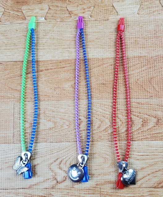 Friendship Charm Fidget Zipper Bracelet Sensory Toys Autism - Set of 3