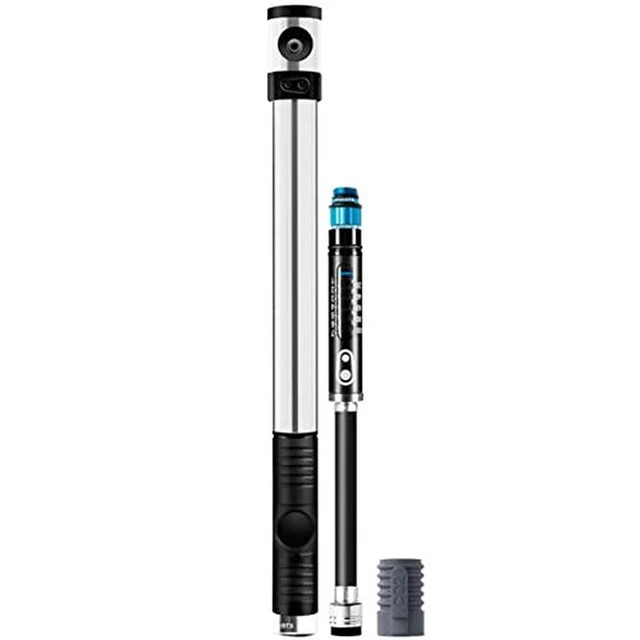 Power Alloy Bicycle Pump High Pressure with Gauge/Co2 Silver