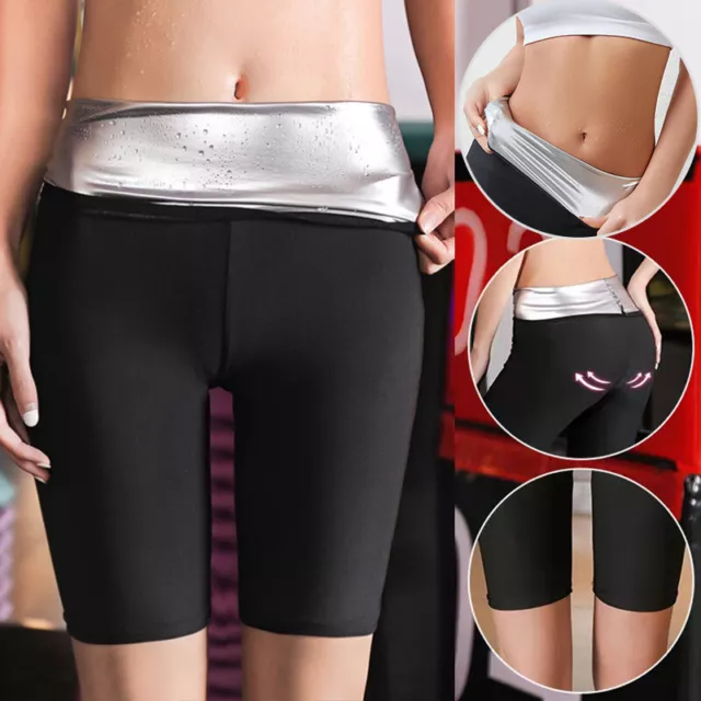 Mujer Térmico Neopreno Sudor Sauna Faja Reductora Pants Pérdida Peso Entren <