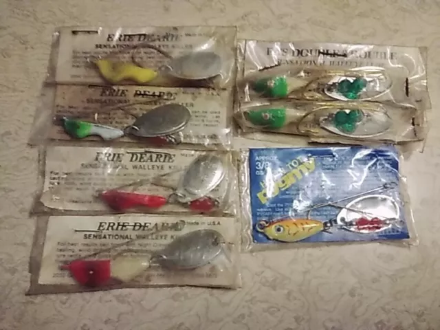 Vintage fishing lures in packaging