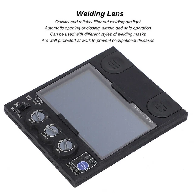 Nuovo Saldatura Auto-Oscurante Filtro Saldatore LCD Solare Lente Casco Accessori