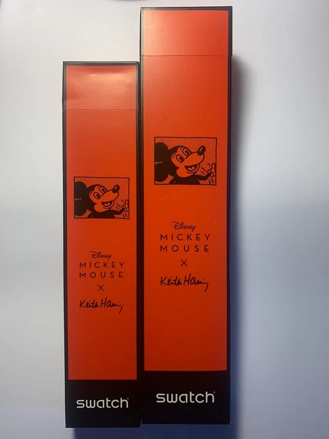 2 Swatch Disney Mickey Mouse x Keith Haring set Eclectic SUOZ337 + GZ352 New