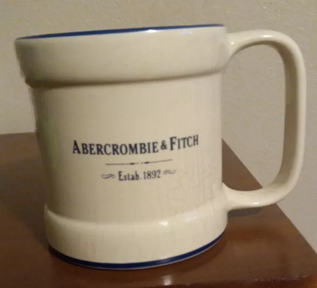 Vintage Abercrombie & Fitch Prinknash Pottery England 4 Finger Mug Cup