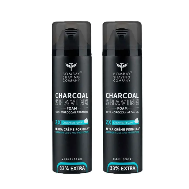 Bombay Shaving Company Activated Charcoal Shaving Foam with Argan Oil 266ml