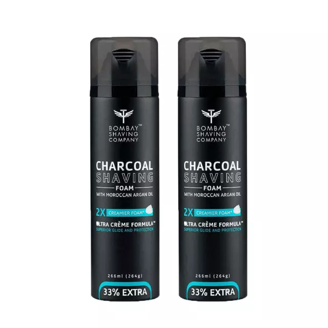 Bombay Shaving Company Activated Charcoal Shaving Foam with Argan Oil 266ml