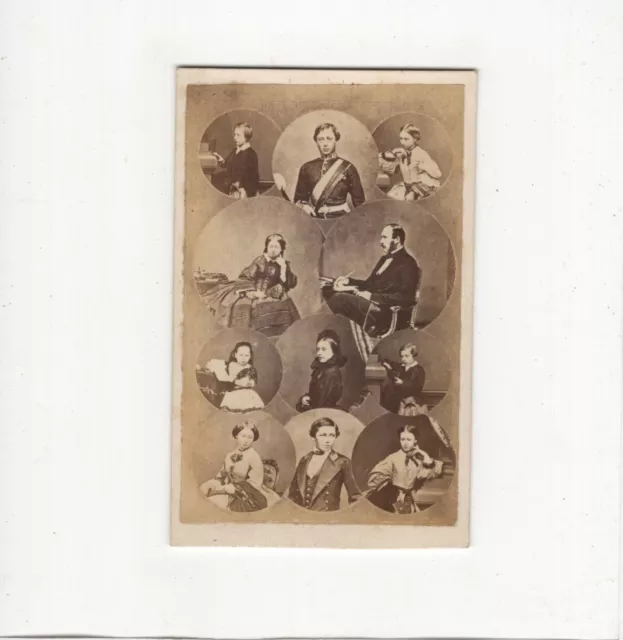 CDV Foto Queen Victoria und Prinz Albert mit Familie - 1860er