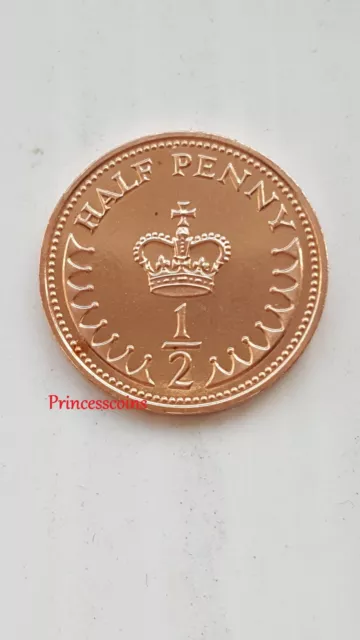 Gb 1971 To 1984 Queen Elizabeth Ii 1/2P Half Penny- Choices Of Year