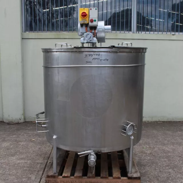 Stainless Steel Mixing Tank 1600L-Australian made