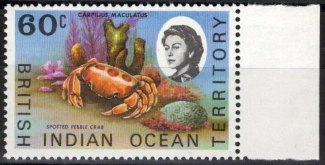 ZAYIX British Indian Ocean Territory 25 MNH Crab Marine Life 071423S24M