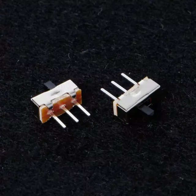 10 Pcs 2 Position On/Off SPDT 1P2T 3 Pin PCB Panel Mini Vertical Slide Switch