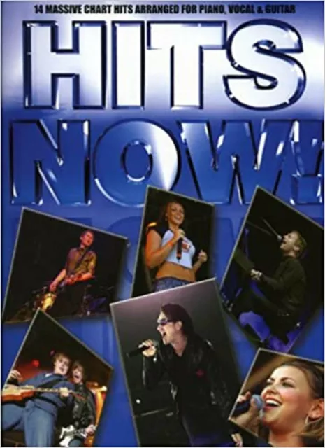 Hits Now! The Blue Book Piano Voice Guitar Music Songbook - U2 Oasis McFly - N4