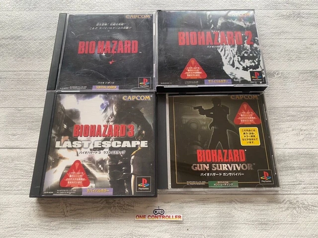 SONY PlayStation PS Bio Hazard Resident Evil 1  2  3 & Gun Survivor from Japan
