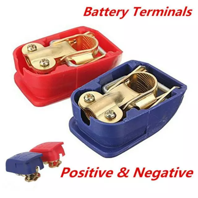 Quick Release Battery Terminals Clamps 12V Pair Car Caravan Motorhome Terminal