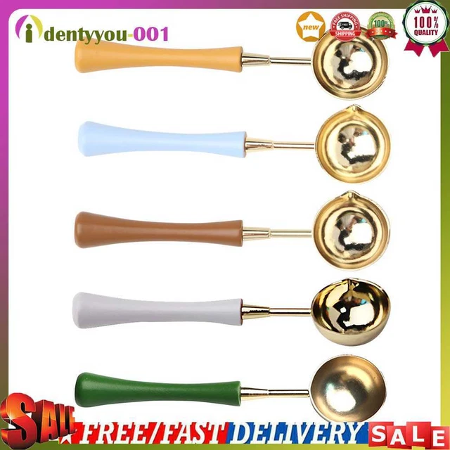 Mango de madera para cuchara de cera de sellado para envolvente artesanal vintage boda cucharas de sello de cera