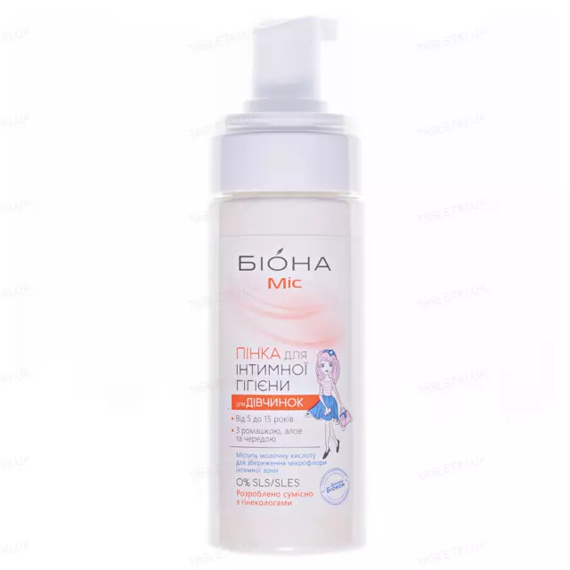 Espuma para higiene íntima Biocon Biona Miss, para niñas, 150 g