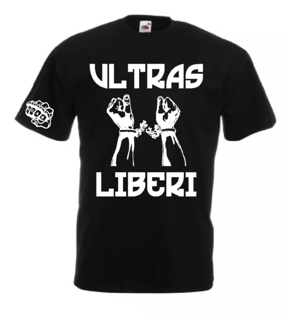 t-shirt ULTRAS LIBERI tifosi calcio fans italian style maglietta