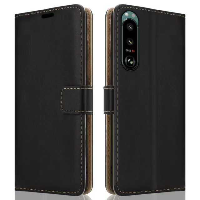 Luxury Wallet Pu Leather Case For For Sony Xperia 5 III Flip Cover Magnetic