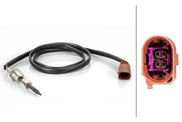 Sensore temperatura gas di scarico Hella 6pt014495-121 per Audiscoda VW Audi A3 + berlina 12->