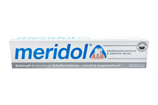 3 x 75ml Meridol Whitening toothpaste 🌟 3 genuine 2.5oz tubes TRACKED SHIPPING✈
