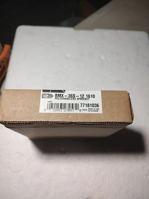NEW Gates 8MX-36S-12 1610 7718-1036 Taper Lock Poly Chain Sprocket Gates USA