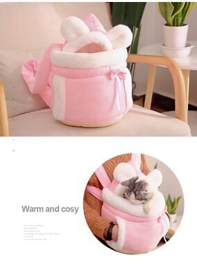 Jaula para mascotas para exterior cálida bolsa de transporte de mascotas gato pequeño perros mochila felpa de invierno