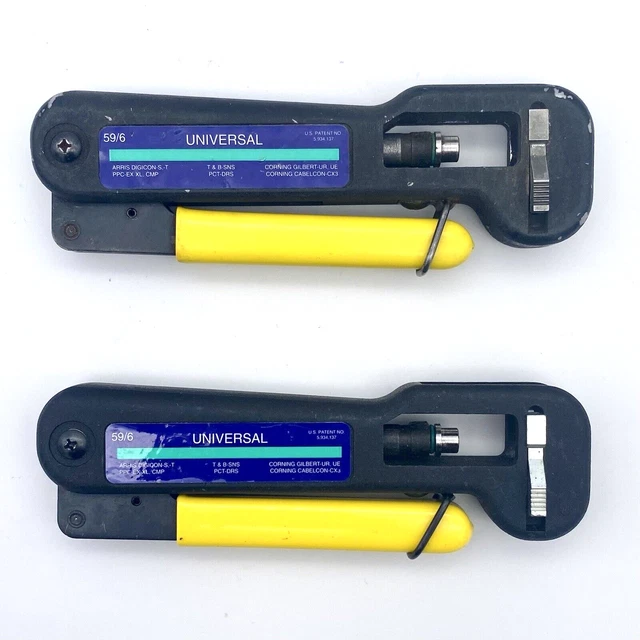 Lot of 2 Ripley Universal FX CAT Crimping Compression Coaxial Tool PCT-DRS 59/6