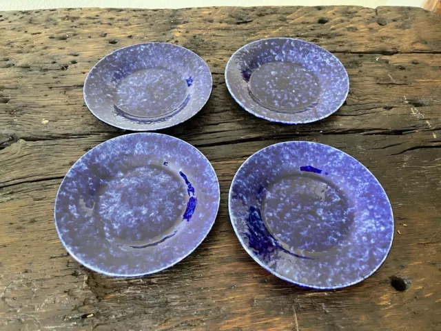 Set of 4 STANGL Caughley Blue Plates Bread & Butter Tiffany & Company