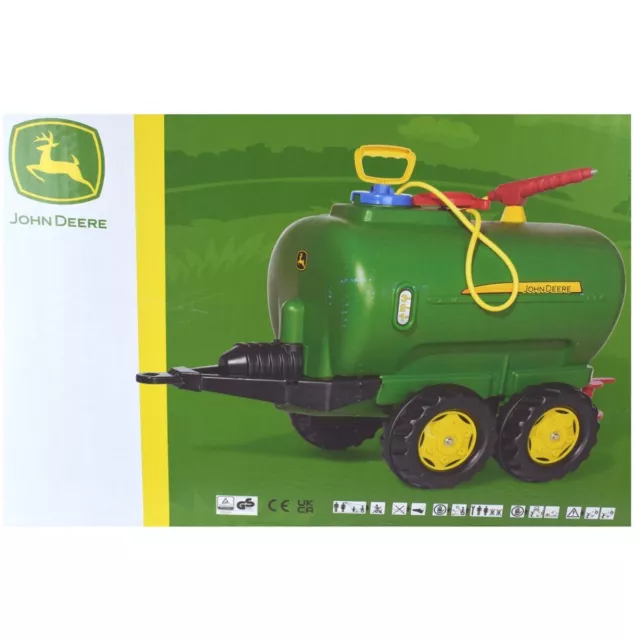 Rolly Toys John Deere Güllewagenanhänger für Traktor Wassertank, Pumpe + Spritze