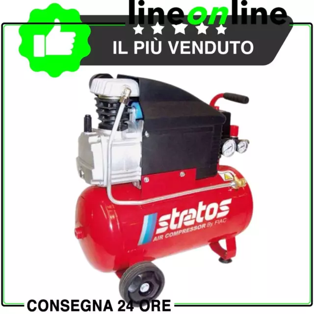 Compressore aria 50 lt Fiac Stratos Pratiko 50 coassiale 2Hp 8 bar