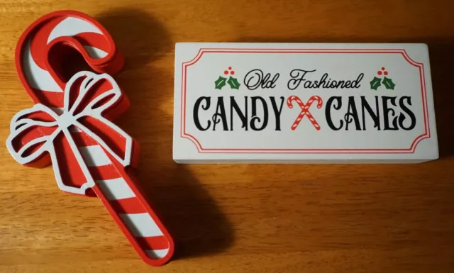 OLD FASHIONED CANDY CANES Sign Country Primitive Holiday Christmas Kitchen Decor
