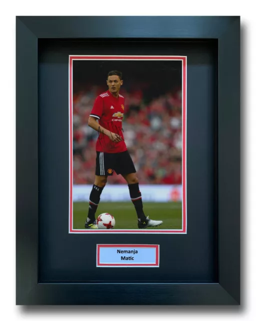 Nemanja Matic Hand Signed Framed Photo Display - Manchester United - Autograph.