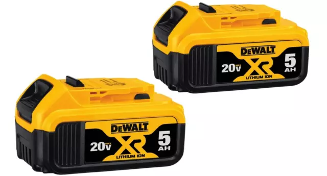 DEWALT 20V Max XR 20V Battery, 5.0-Ah, 2-Pack (DCB205-2)
