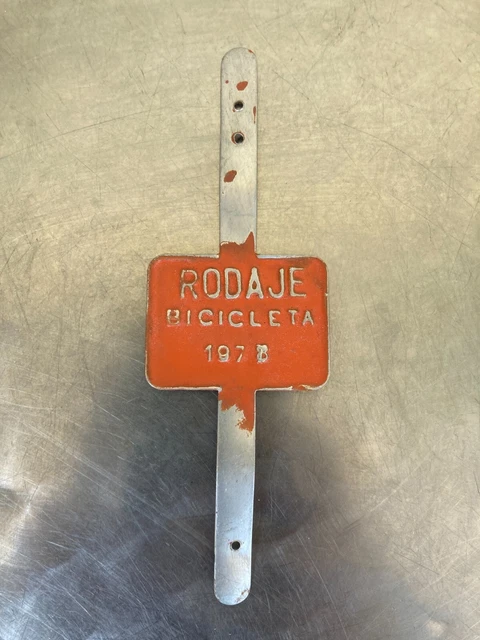 Ancienne porte plaque fiscale vélo Identification France bicyclette