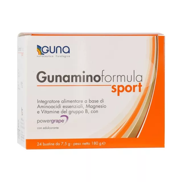 GUNA integratore alimentare gunamino formula sport 24 bustine