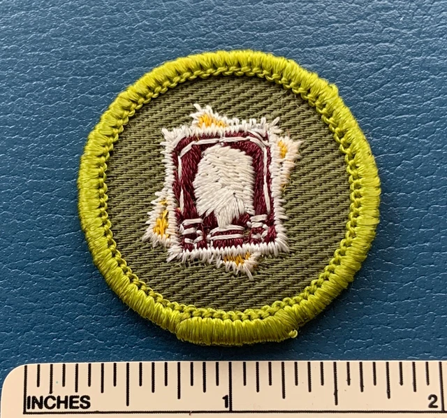 VINTAGE STAMP COLLECTING Boy Scout Merit Badge PATCH Twill BSA Uniform