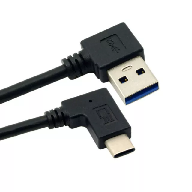 USA Reversible USB 3.1 USB-C Angled to 90 Degree Right Angled USB 3.0 Cable 2