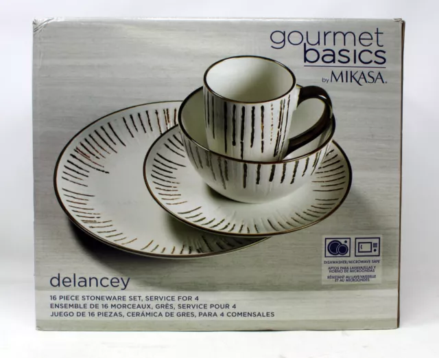 Mikasa Gourmet Basic Delancey 16 Piece Stoneware Set