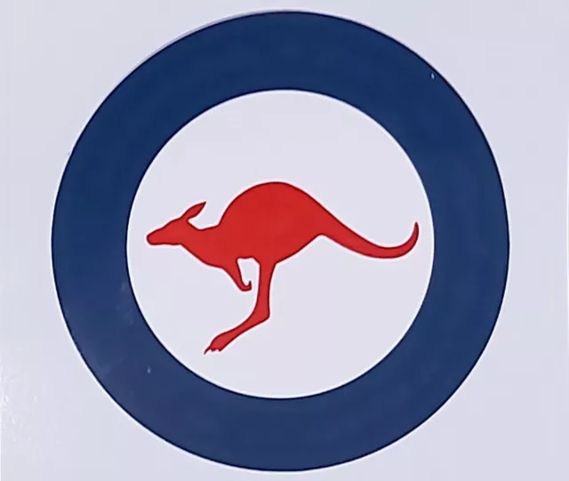 Raaf Roundel Full Colour Sticker - Royal Australian Air Force Large Size