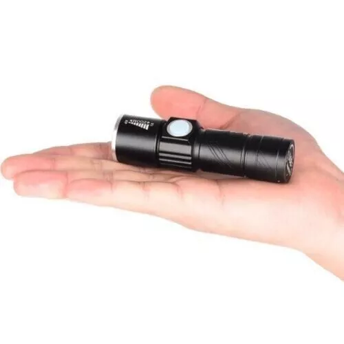 USB Torch Rechargeable Mini Handheld LED Tactical Pocket Bike Flashlight Bright