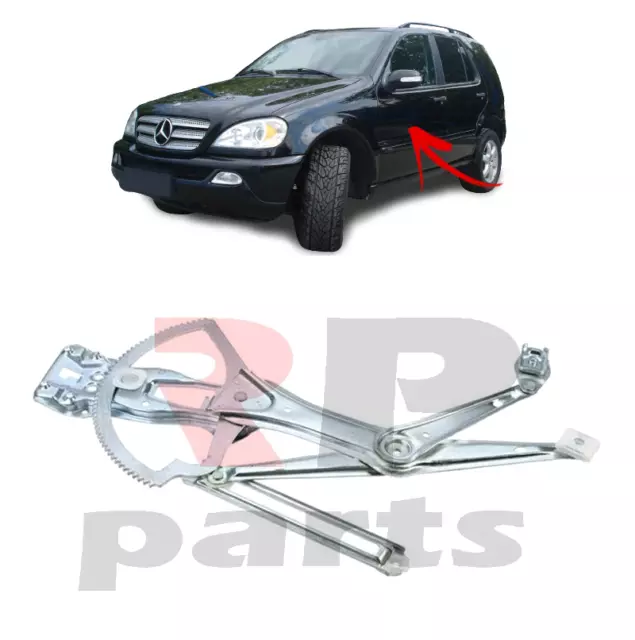 For Mercedes Benz Ml W163 98-05 Front Window Regulator Lift Without Motor Left